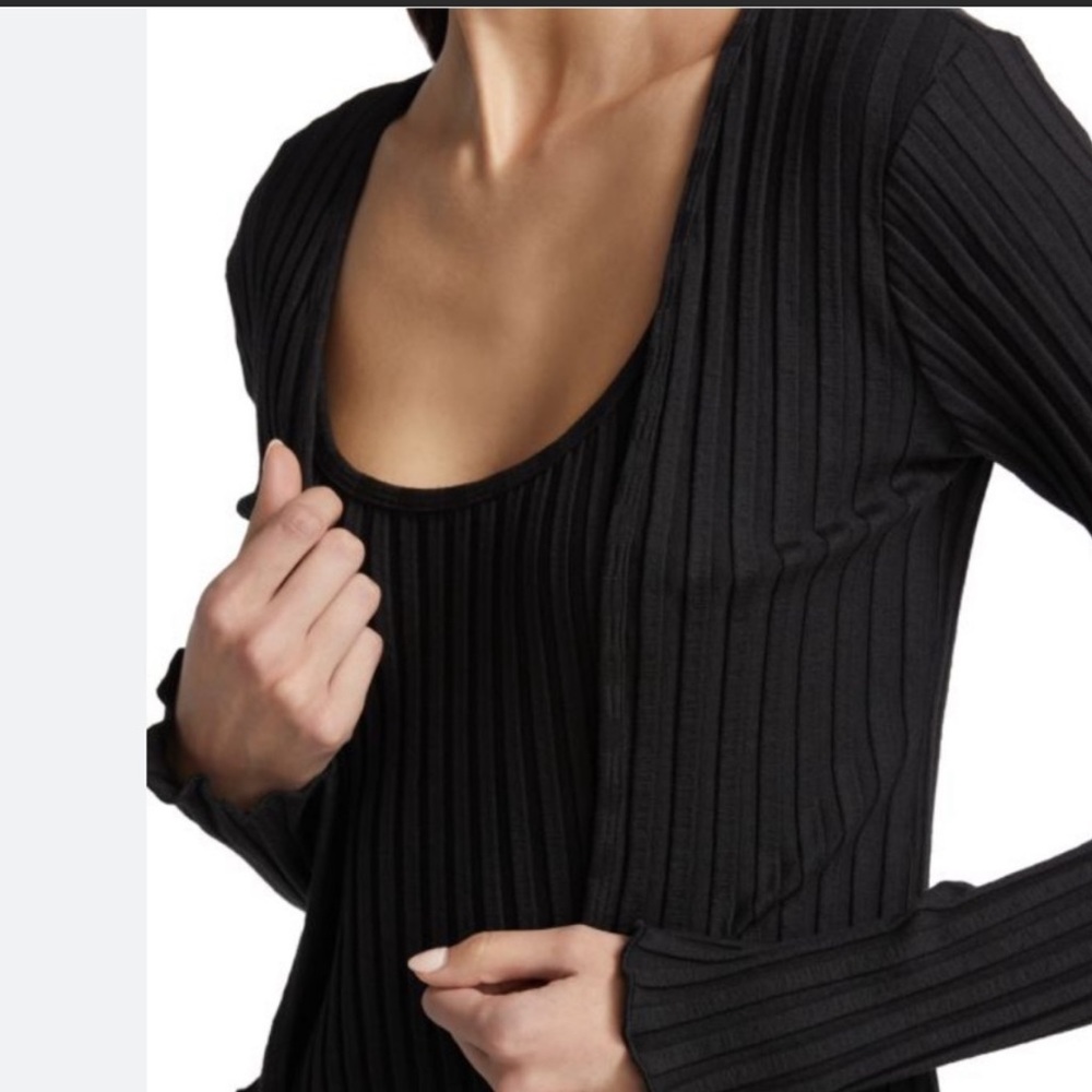 Simon Miller dookie stretch Rib kit cardigan. Black. Size L. Perfect Conditions